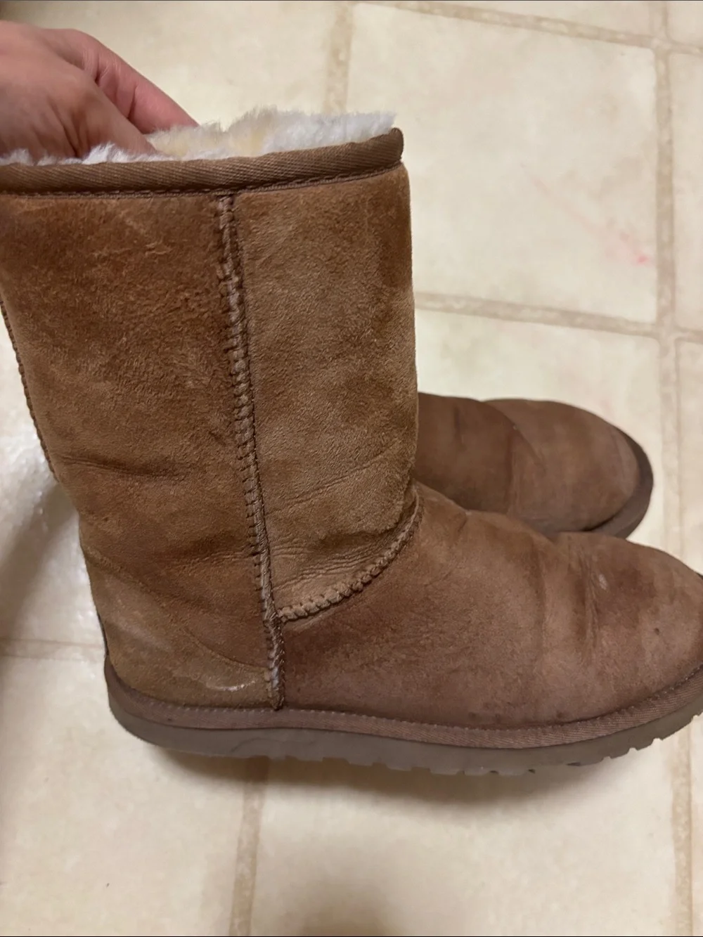 UGG Women's Chestnut Suede Shearling Mid-Calf Boots